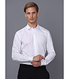 Бяла памучна мъжка риза Yanis-4 снимка
