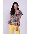 Многоцветна дамска блуза с флорален принт Tia-0 снимка
