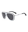Unisex слънчеви очила с прозрачни рамки и тъмни лещи-0 снимка