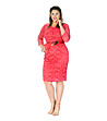 Дантелена рокля в нюанс на цвят корал Milena-0 снимка
