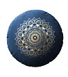 Синя декоративна възглавница с принт мандала Calmy-0 снимка