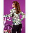 Дамска блуза с многоцветен принт в бежово-1 снимка