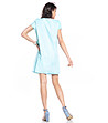 Светлосиня памучна рокля със свободна линия Francine-1 снимка