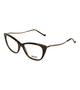 Дамски диоптрични рамки за очила котешко око в тъмен цвят хавана снимка