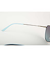 Сребристи дамски слънчеви очила авиатор-3 снимка