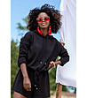 Памучен дамски суитшърт в черен цвят Inna-0 снимка