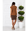 Комплект от блуза и пола в кафяви нюанси-1 снимка