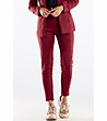 Дамски елегантен панталон Abbie в бордо-0 снимка