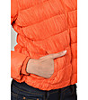 Оранжево дамско яке с качулка-2 снимка