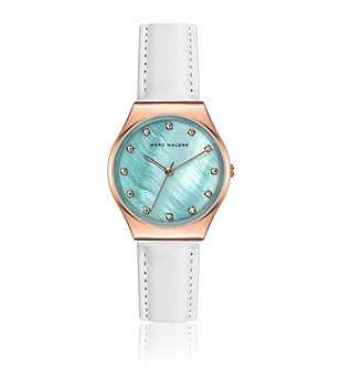 Дамски часовник в бяло, розовозлатисто и син нюанс Jean снимка
