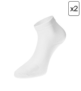 Комплект от 2 чифта Unisex бели чорапи 2ULIANO снимка
