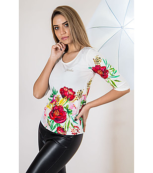 Дамска блуза с флорален принт снимка