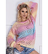 Многоцветен дамски ажурен пуловер Bonita-1 снимка