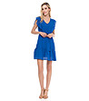 Памучна рокля в синьо Cadi-0 снимка