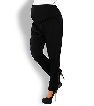 Черен дамски панталон за бременни Inetta снимка