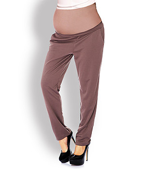 Дамски панталон за бременни в цвят капучино Inetta снимка