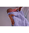 Бебешко одеяло в лилав цвят-0 снимка