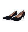 Елегантни черни дамски обувки на тънък ток Pola-3 снимка