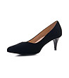 Елегантни черни дамски обувки на тънък ток Pola-4 снимка