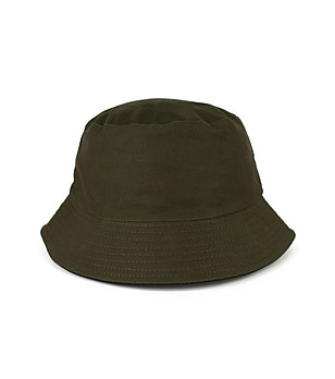 Унисекс памучна шапка в цвят маслина Dominika снимка