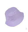 Двулицева унисекс памучна шапка в светлолилаво и екрю  Dominika-3 снимка