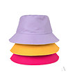 Двулицева унисекс памучна шапка в светлолилаво и екрю  Dominika-4 снимка