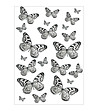Стикер за стена Пеперуди в черно и бяло-1 снимка