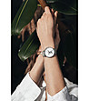 Сребрист дамски часовник със сива каишка Sea Turtle-1 снимка