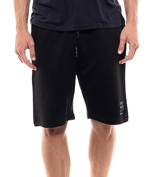 Черни памучни мъжки къси панталони Zanter снимка