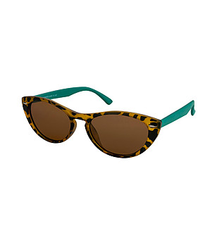 Дамски слънчеви очила котешко око в кафяво и зелено Ariel снимка