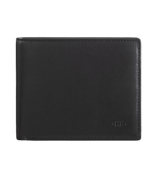Мъжки кожен портфейл в черно Fabien снимка