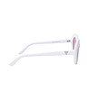 Бели дамски слънчеви очила с розови лещи-2 снимка