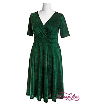 Зелена клоширана рокля Monia снимка