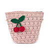 Розова малка дамска чанта с черешки Daliola-0 снимка