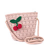 Розова малка дамска чанта с черешки Daliola-2 снимка