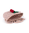 Розова малка дамска чанта с черешки Daliola-3 снимка