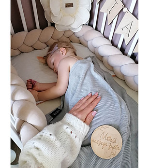 Сиво бебешко одеяло от бамбук снимка