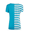 Памучна дамска тениска в синьо и бяло Hooteda-1 снимка