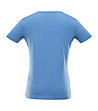 Дамска памучна тениска в син нюанс с лого Allona-1 снимка