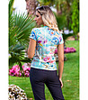 Дамска многоцветна блуза с ефектен принт-1 снимка
