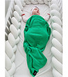 Бебешко пухкаво одеяло в зелен нюанс-1 снимка