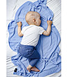 Синьо бебешко одеяло от бамбук-1 снимка