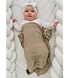 Бежово бебешко одеяло от бамбук-2 снимка