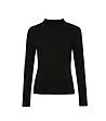 Класическа дамска черна поло блуза Judita-3 снимка