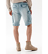 Светлосини мъжки памучни къси дънкови панталони Abner-1 снимка