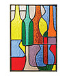 Декоративен електростатичен стикер Bottles-1 снимка