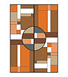 Декоративен електростатичен стикер Mondrian orange-1 снимка