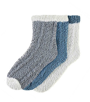 Комплект пухкави памучни дамски чорапи 3 чифта Sara снимка