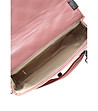 Кожена чанта с ромбовидни шевове Adele в цвят пепел от роза-3 снимка