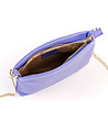 Дамска кожена чанта в лилаво Dena-4 снимка